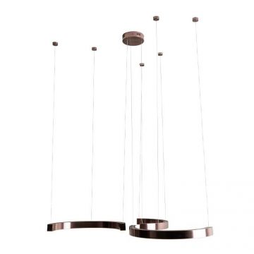Lustra dimabila LED suspendata LOTUS Brushed Bronze