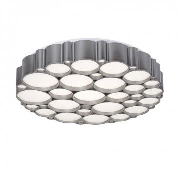 Lustra LED aplicata stil modern Andela 50cm argintie