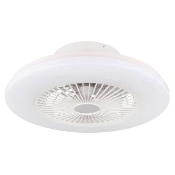 Lustra LED cu ventilator si telecomanda design modern Kello alb