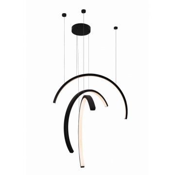 Lustra LED design decorativ modern Trio Arc Matt Black