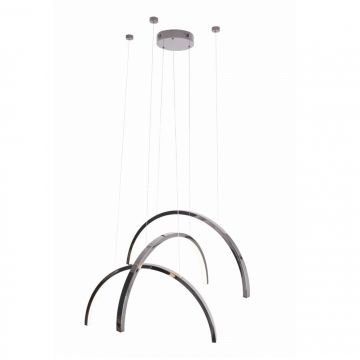 Lustra LED design decorativ modern Trio Arc Shiny Black