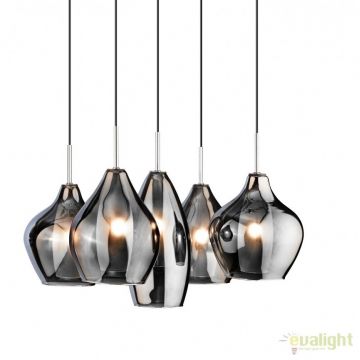 Lustra moderna AMBER MILANO 5 crom