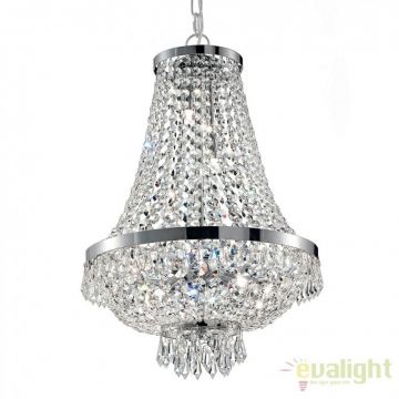 Lustra, Pendul cristal, inaltime reglabila, diam.38cm, CAESAR SP6 CROMO 033532