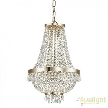 Lustra, Pendul cristal, inaltime reglabila, diam.38cm, CAESAR SP6 ORO 114729
