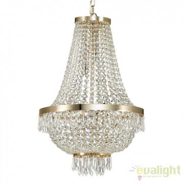 Lustra, Pendul cristal, inaltime reglabila, diam.45cm, CAESAR SP9 ORO 114736