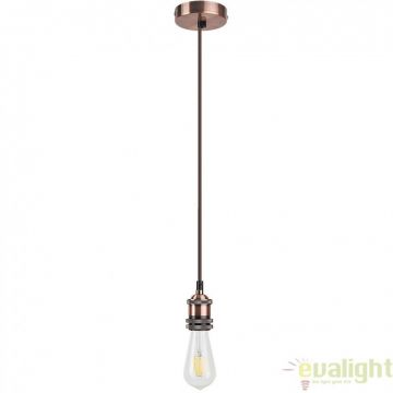 Lustra, Pendul design Industrial Style, finisaj bronz, diametru 10cm, Fixy 1417 RX