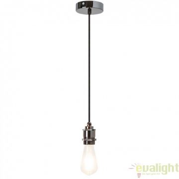 Lustra, Pendul design Industrial Style, finisaj negru, diametru 10cm, Fixy 1411 RX