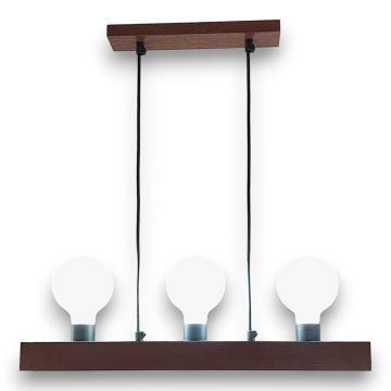 Lustra rustica fabricata manual din lemn ARCOS 3L