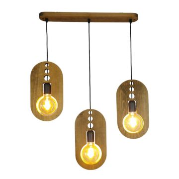 Lustra rustica fabricata manual din lemn MELISSA 3L
