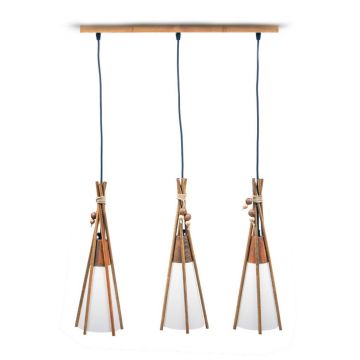 Lustra rustica fabricata manual din lemn MEXICANA 3L