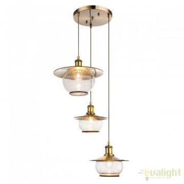 Lustra stil industrial cu 3 pendule Nevis 69030-3H GL