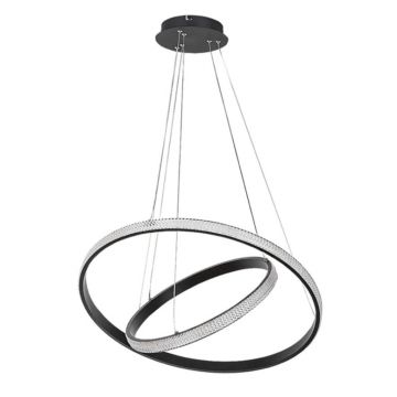 Lustra suspendata cu 2 inele LED Grete 60cm