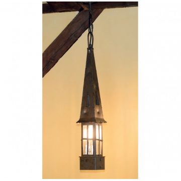 Pendul iluminat exterior din fier forjat design medieval HL 2631