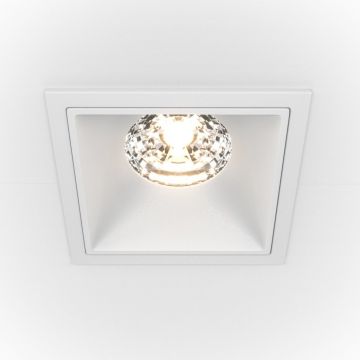 Spot LED incastrabil design tehnic Alpha alb, 8,5x8,5cm, 4000K