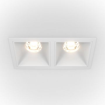 Spot LED incastrabil dimabil cu 2 surse de iluminat Alpha alb, 3000K
