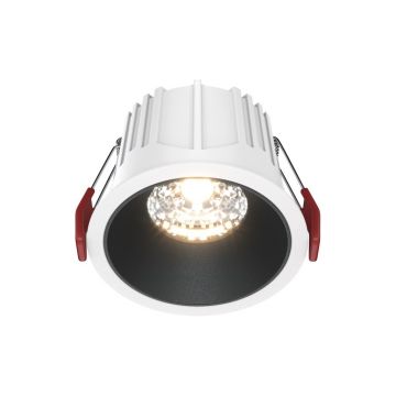 Spot LED incastrabil dimabil design tehnic Alpha alb, negru 8,5cm, 4000K