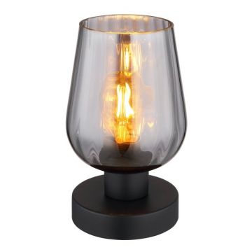 Veioza/Lampa de masa design modern RYAN negru/fumuriu