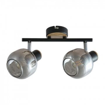 Aplica 2 spoturi design industrial SALAZAR stejar 5398 RX