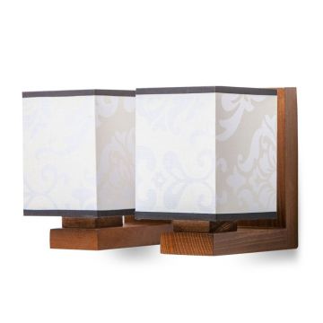 Aplica de perete clasica fabricata manual din lemn ROYALE WHITE