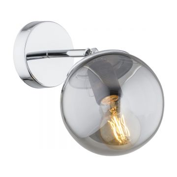 Aplica de perete design modern minimalist SATELITE crom/fumuriu