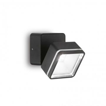 Aplica de perete exterior, IP54 OMEGA AP SQUARE NERO 4000K
