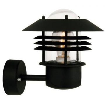 Aplica de perete exterior IP54 Vejers Up negru 25091003NL