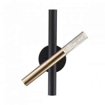Aplica de perete LED design minimalist One, negru mat/ french gold