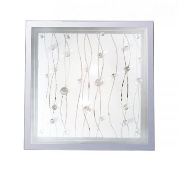 Aplica de perete, Plafonier dim. 33,5x33,5cm OCEAN PL2 TRASPARENTE 081434