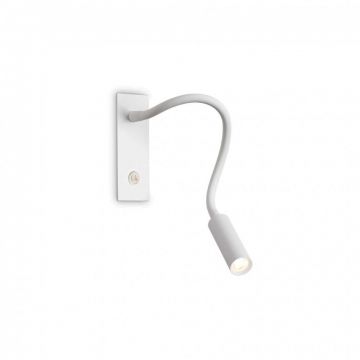 Aplica LED cu brat flexibil, incastrabila perete fals, IO AP BIANCO