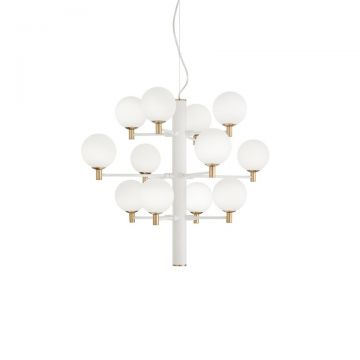 Candelabru design modern COPERNICO SP12 BIANCO, D-71cm 197302