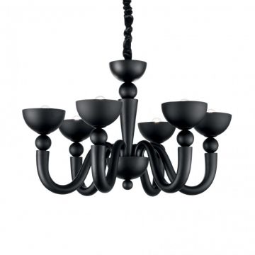 Candelabru LUX stil venetian cu 6 brate BON BON SP6 NERO 140339