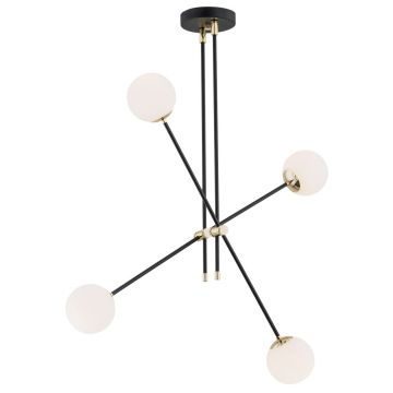 Lustra aplicata design modern minimalist ABSTRACT negru/alama