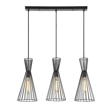 Lustra cu 3 pendule design industrial Leandros