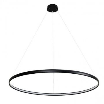 Lustra LED design modern circular CARLO negru mat, diametru 120cm
