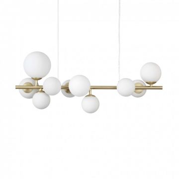 Lustra moderna cu 10 surse de lumina PERLAGE SP10 OTTONE