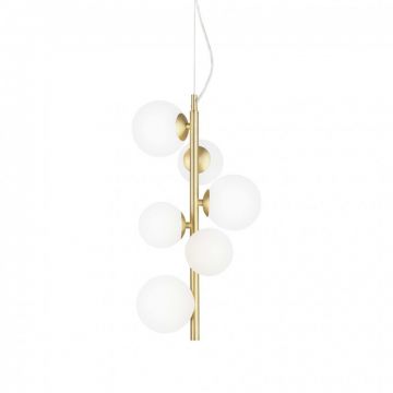 Lustra moderna cu 6 surse de lumina PERLAGE SP6 OTTONE