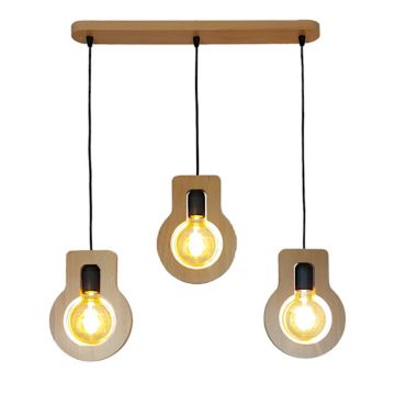 Lustra rustica fabricata manual din lemn YOKO 3L
