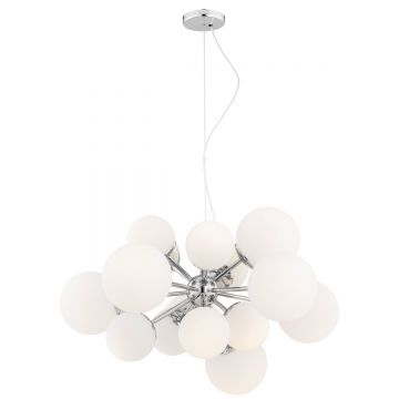 Lustra suspendata design modern minimalist SATELITE 15L crom