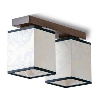 Plafoniera clasica fabricata manual din lemn ROYALE WHITE 2L