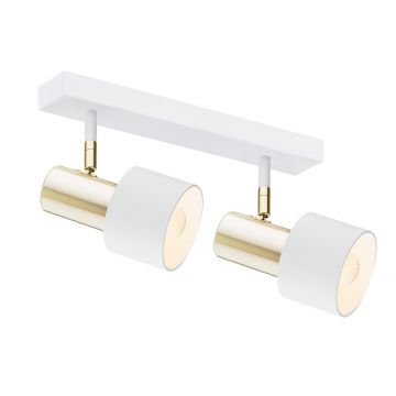 Plafoniera cu 2 spoturi design minimalist DORIA alb/alama