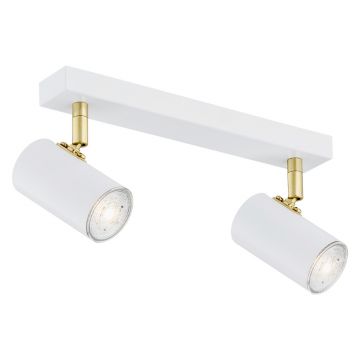 Plafoniera cu 2 spoturi design minimalist LAGOS alba