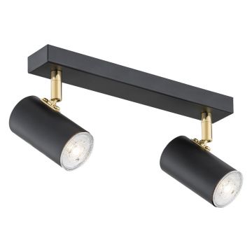 Plafoniera cu 2 spoturi design minimalist LAGOS negru