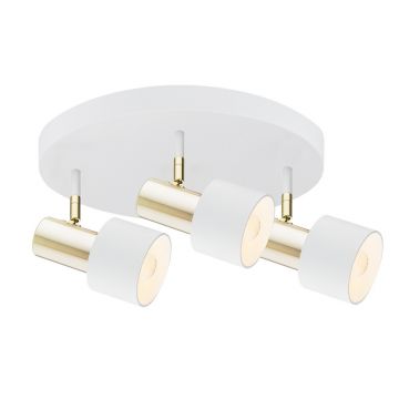 Plafoniera cu 3 spoturi design minimalist DORIA alb/alama
