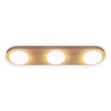 Plafoniera LED rustica fabricata manual din lemn OKIO 3L