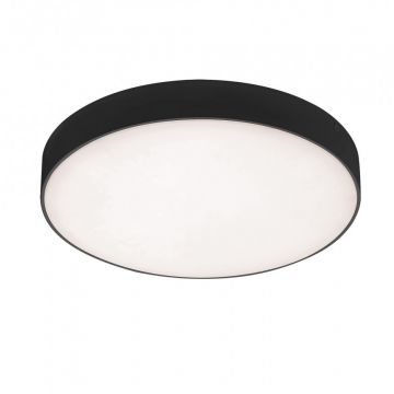 Plafoniera LED slim de exterior IP44 Tartu negru Ã˜17,5cm