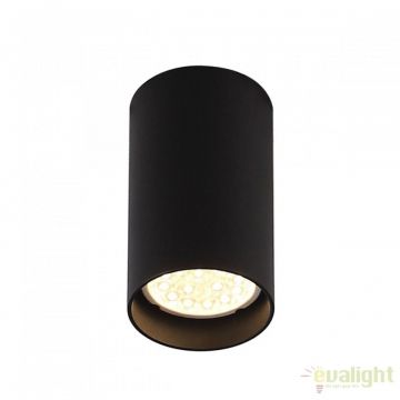 Spot aplicat design modern PET ROUND negru C0142 MX