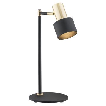 Veioza / Lampa de masa design minimalist DORIA negru/alama