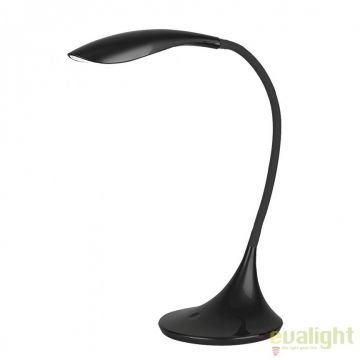Veioza, lampa de masa moderna LED comutator tactil culoare neagra Dominic 4164 RX