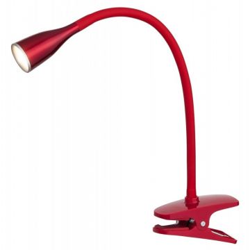 Veioza/Lampa LED cu clips/clema de birou Jeff rosie