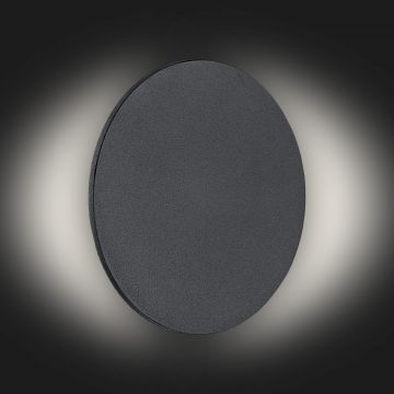 Aplica de perete cu lumina ambientala LED OREGON negru, 12cm